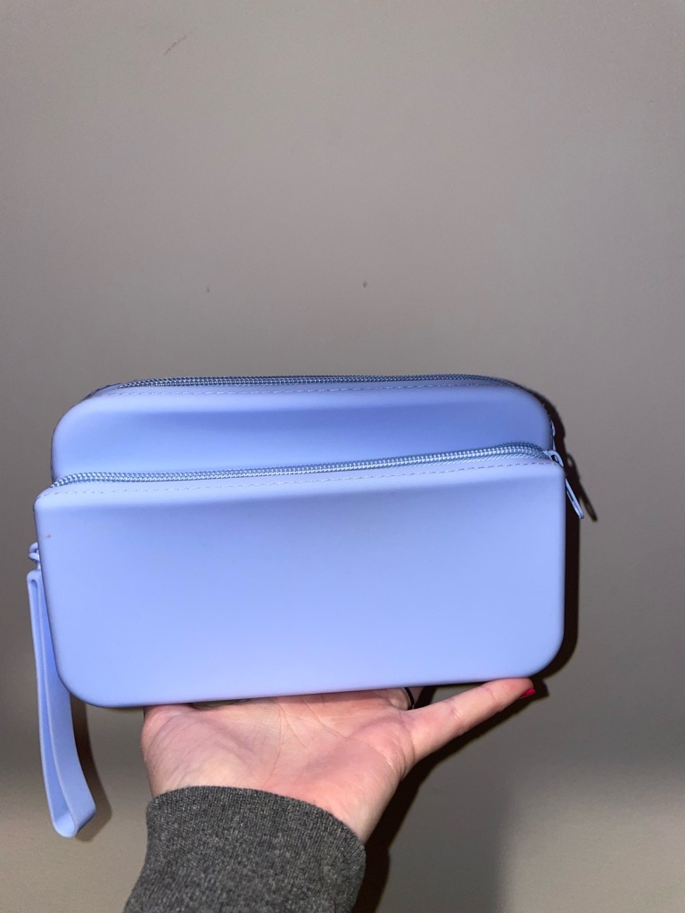 EVA Light Blue Double-Zip Makeup Brush & Cosmetic Pouch